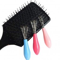 Durable Hair Brush Comb Cleaner Embedded Plastic Handle Tool Cleaning Remover Hair Brush Cleaning Tool Hair Brush Cleaner