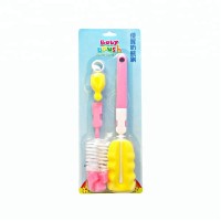 Popular 3 in 1 Sponge Nylon Baby Bottle Cleaning Brush