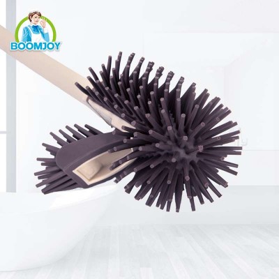 BOOMJOY TPR rubber bristles cleaning brush B1 double sided design toilet brush