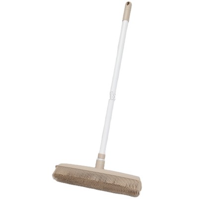 Boomjoy Silicone Pet Hair Broom Telescopic Magic Clean Sweeper Squeegee Scratch Bristle Long Push Broom