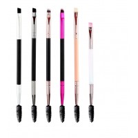 Cheapest Private Label Eyebrow Brush 6 colors Double Side Mascara Brush For Make up Tool